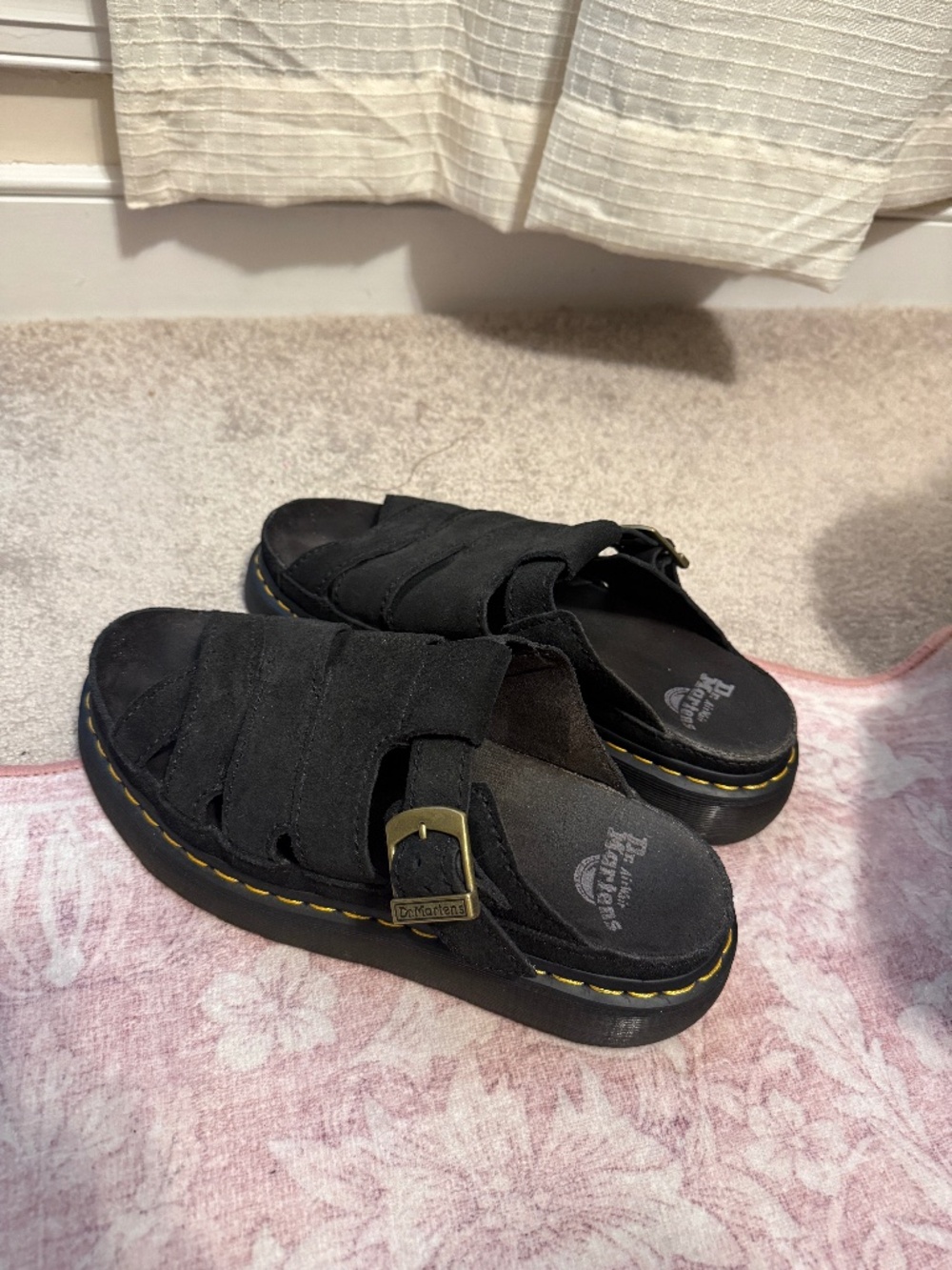 Black Dr. Marten Slides